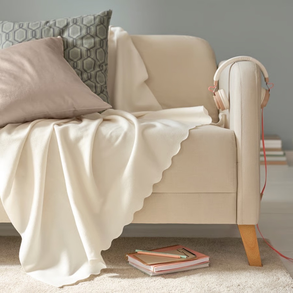 IKEA  Throw Blanket Thorgun 47x63”